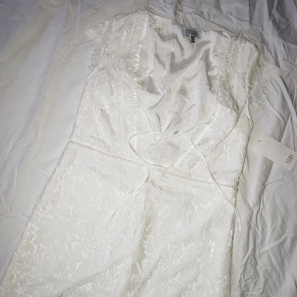 Tobi white lace dress